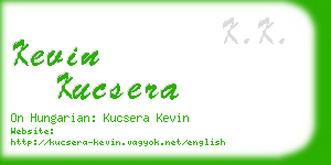 kevin kucsera business card
